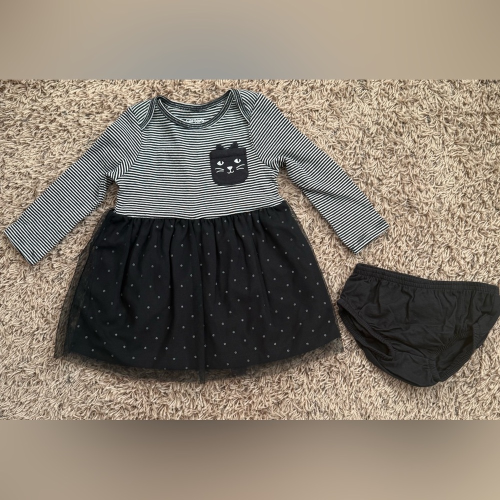 Carter's 2 Piece Halloween Dress Set Size: 6-9 Months